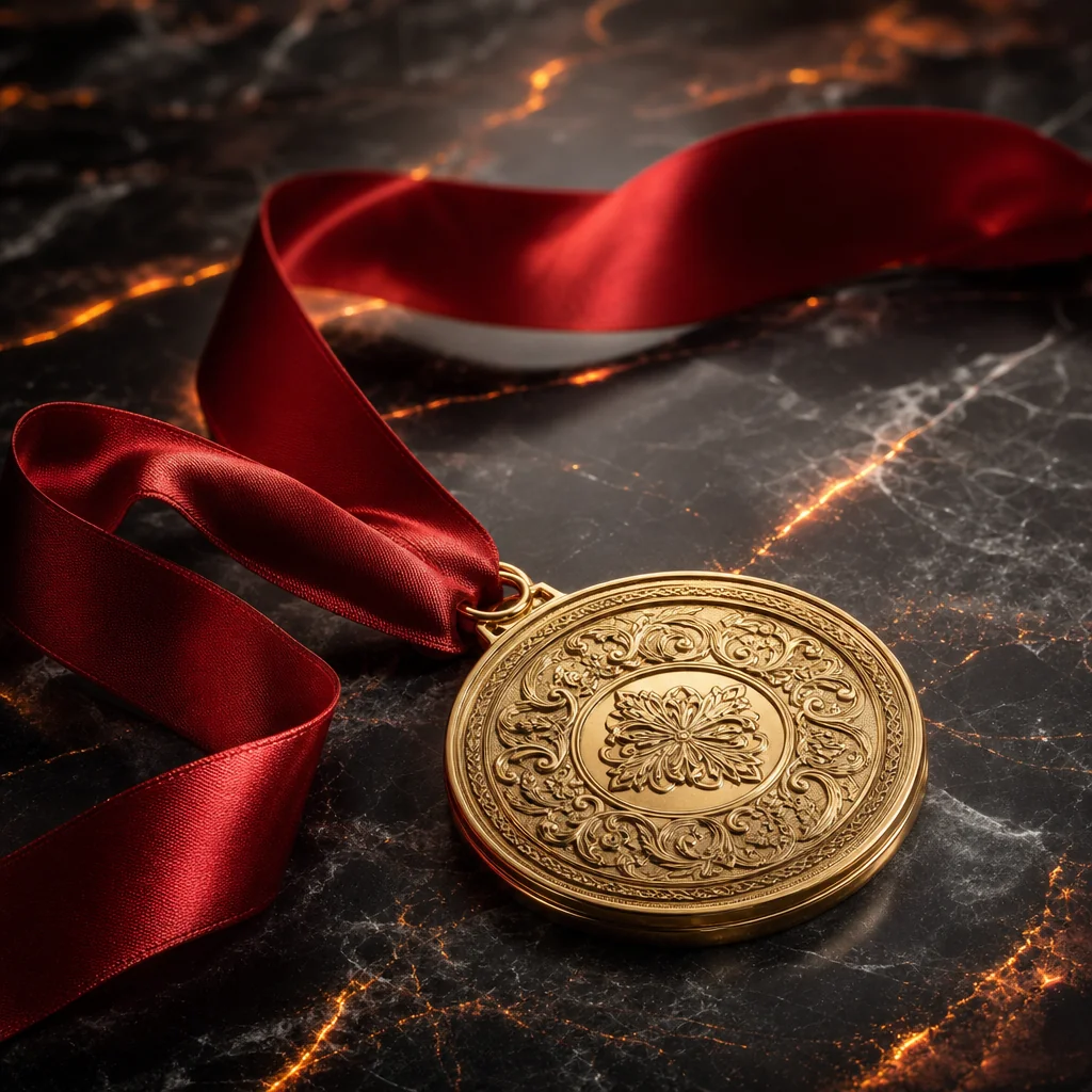 Security shield and award badge for trusted casino